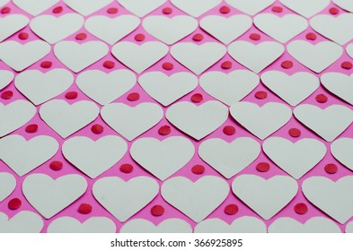 Paper Heart Pattern Background.