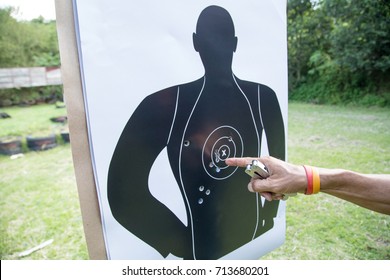 Paper Human Target 25 Meter Pistol Gun Shooting