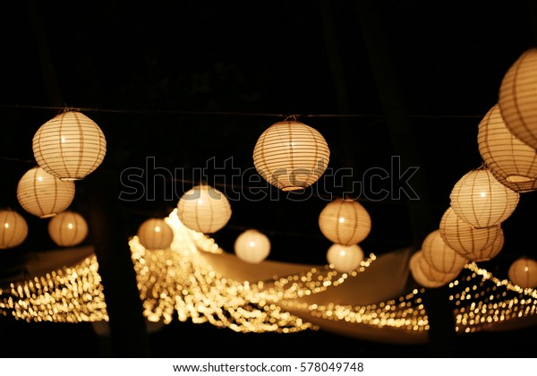 ground paper lanterns