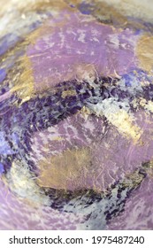 Paper Mache Background - Lilac And Gold