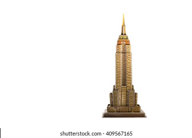 Paper Model Isolated From White Background.