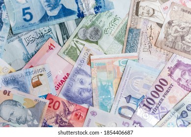 Paper money background of the different countries
