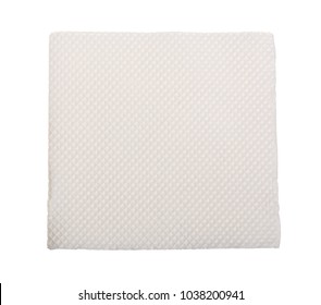 Paper Napkin Isolated On White Background, Top View