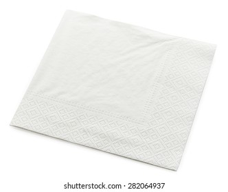 Paper Napkin Isolated On White Background