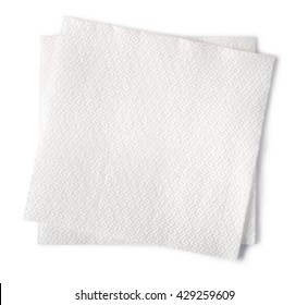 paper napkin isolated on white background 