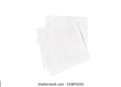 Paper Napkin Isolated On White Background