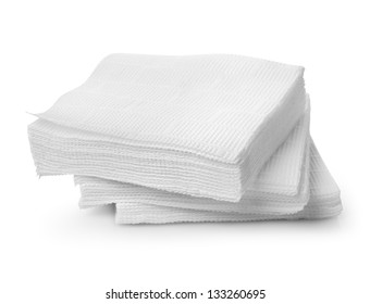 Paper napkins isolated on a white background
