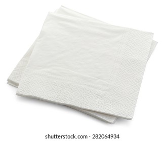 paper napkins isolated on white background