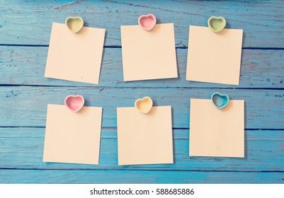 Paper Note On Vintage Wood Wall Stock Photo (Edit Now) 588685886