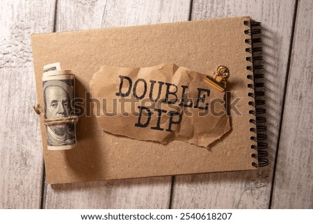 Paper note with text Recession.