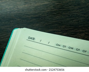 Paper In A Notebook With The Format 