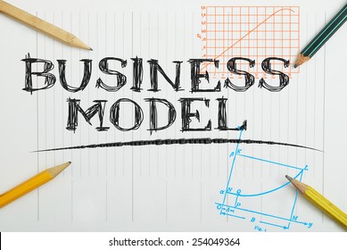 Paper Notebook With Inscription Business Model , Business Concept