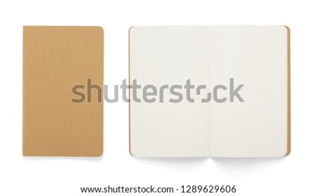 paper notebook or note pad isolated at white background