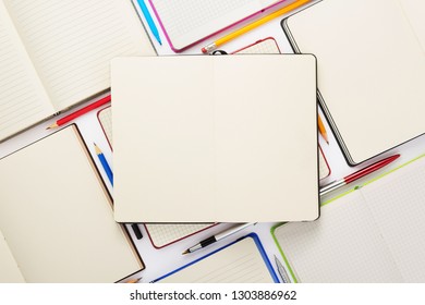 paper notebook or note pad at white background
