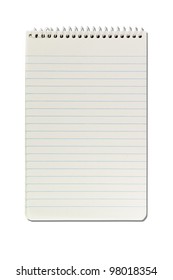 Paper Notepad On White Isolate Background