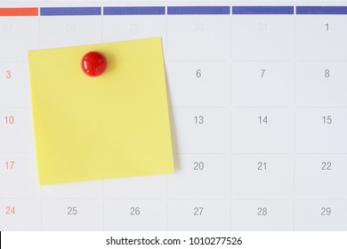 Paper notes on calendar with copy space for writing your work or new idea. - Powered by Shutterstock