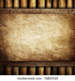 paper on bamboo background