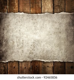 Paper On Wood Background