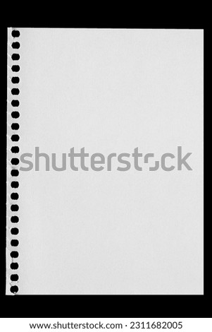paper page notebook isolated on the black background