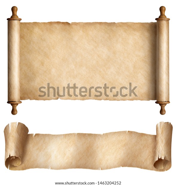 Paper Parchment Horizontal Scrolls Set Isolated Stock Photo (Edit Now ...