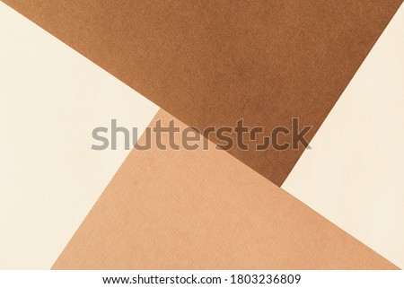Paper for pastel overlap in beige and terracotta colors for background, banner, presentation template. Creative modern trendy background design in natural colors. Trendy paper for pastel background in