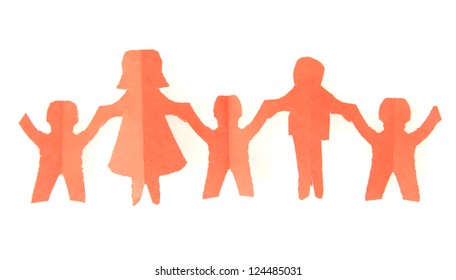 Paper people isolated on white - Powered by Shutterstock