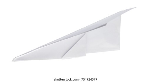 Paper Plane Isolated With Clipping Path