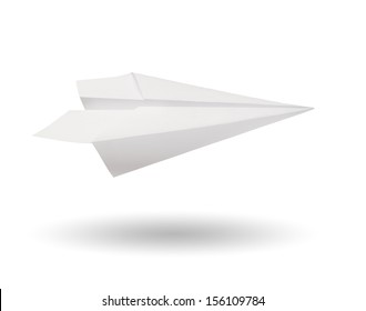 Paper Plane Isolated On White Background