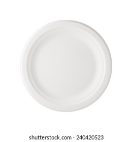 Paper Plate isolated with a clipping path.