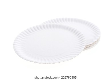 Paper plate isolated on white background