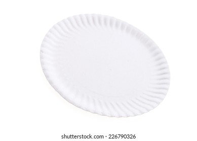 Paper Plate Isolated On White Background