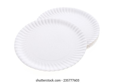 Paper plate isolated on white background