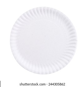 Paper Plate Isolated On White Background