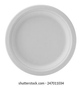 paper plate isolated on white background