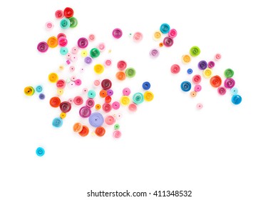 Paper quilling,colorful paper circles