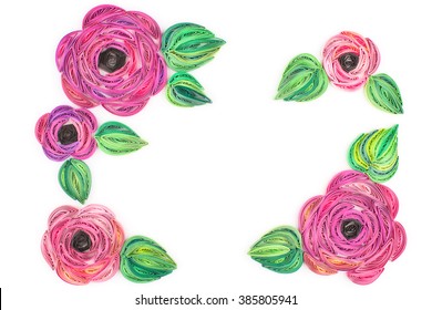 Paper Quilling,colorful Paper Flowers.