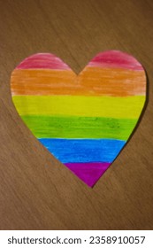 paper  rainbow heart