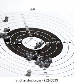 Paper Rifle Target With Bullet Holes