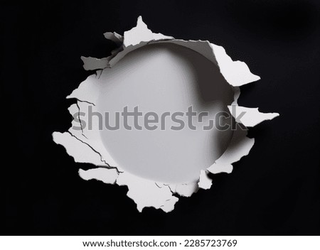 Paper ripped in circle, Element, Paper rip