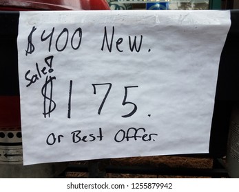 Paper Sale Sign 400 Dollars New 175 Dollars Or Best Offer