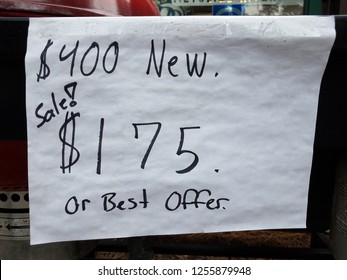 Paper Sale Sign 400 Dollars New 175 Dollars Or Best Offer