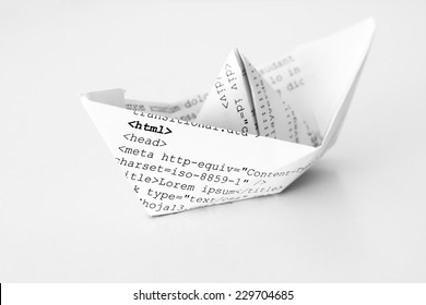 Paper Ship With Html Code.