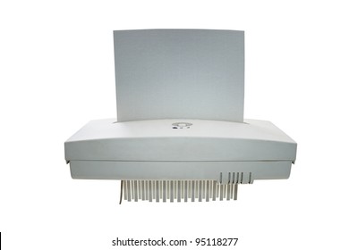 Paper Shredder Machine Isolated On White Background