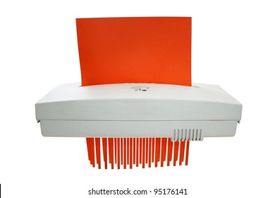 Paper Shredder Machine Isolated On White Background