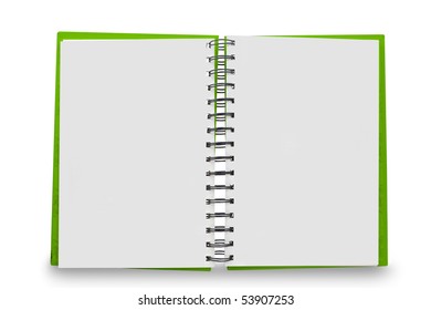 Paper Spiral Book Isolated On White