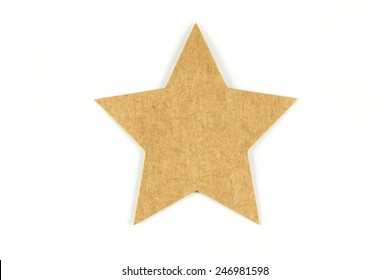 A Paper Star Tag Isolated On White