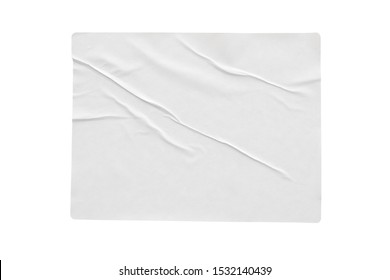 Paper sticker label isolated on white background