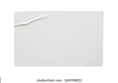 Paper Sticker Label Isolated On White Background