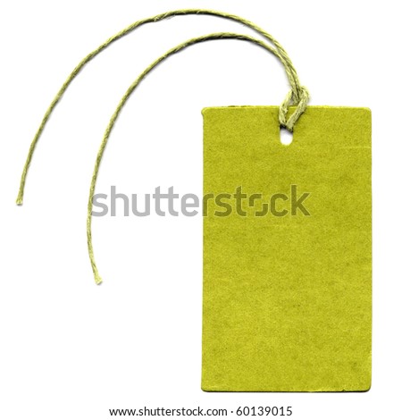 A paper tag or label or sticker