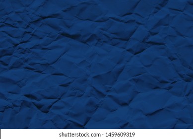 Paper Texture, A Sheet Of Blue Wrinkled Paper